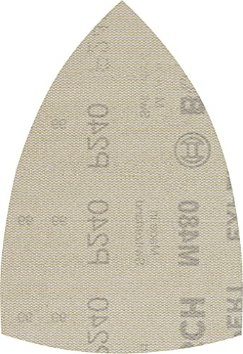 Bosch 10x Abrasif réticulé EXPERT M480 pour ponceuses Multi | pour Peinture sur bois, Bois dur, Ø 100x150 mm Grain 240, Professional Accessoire Ponceuse Multi