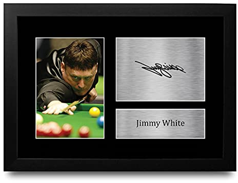 HWC Trading A4 Jimmy White Snooker Wandbild - Geschenke, Wandmontage, Wohnzimmer, Silber, Realistisch