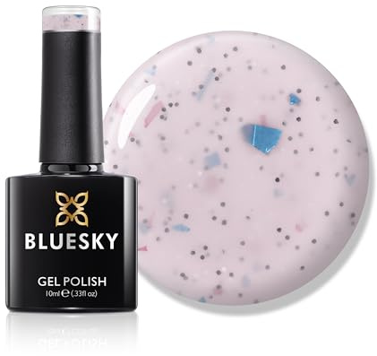 Bluesky Gel Polish, Granite Gel, Pink Granite - BGR05, Pink. Long Lasting, Chip Resistant, 10 ml (Requires Drying Under UV LED Lamp)