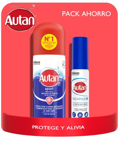 Autan Pack Sport + No + Pick, Repelente de insectos para actividades deportivas + Tratamiento de picaduras