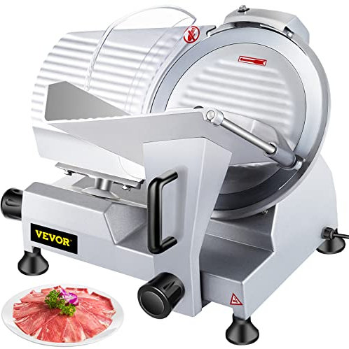 VEVOR Affettatrice Professionale, Affettatrice Elettrica per Gastronomia 320W, Affettatrice Elettrica per Alimenti Lama in Acciaio al Carbonio da 12 Pollici, Affettatrice 350-400 Giri/min, Spesso