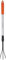 BLACK+DECKER Cultivator - Telescopic Handle 77-112 cm - 3 Prongs - Aluminium/Carbon Steel