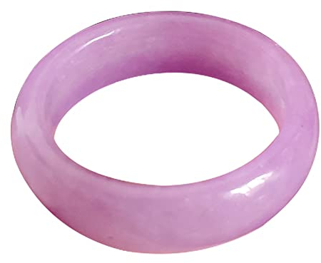 Echter Lavendel-Jade-Ring für Frauen, natürlicher Burma-Veilchen-Jadeit-Ring, chinesischer Schmuck, lila, Geschenk für Mutter (Größe: 6)