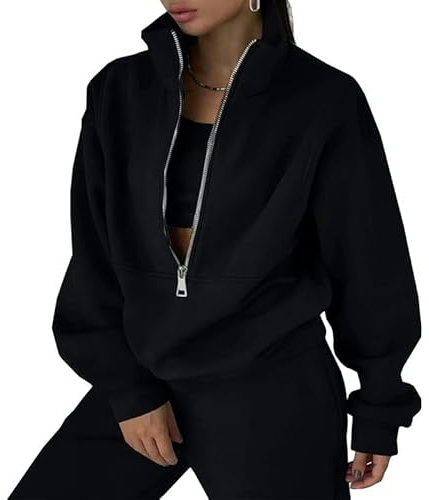 Litthing Tracksuit Womens Full Set Lounge Wear Sets 2 Piece Ladies Fleece Tracksuits Comfort Long Sleeve Activewear Zip Coat Tops Trousers Sets Fashion Casual Thermal Autumn Winter