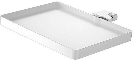 Ioensy Microphone Tray Sound Card Tray,Storage Instrument Stand,Clamp Tray Holder Microphone Sound Tray Brackets for Broadcast Music Sheet, White