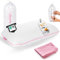 alkamto Comodo cuscino in memory foam con fodera in cotone extra – facile da trasportare – federa per cuscino regolabile della temperatura (Rosa)