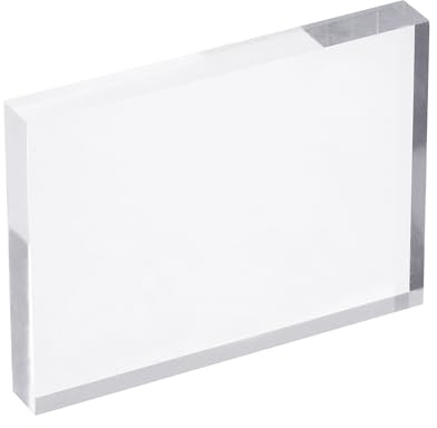 PATIKIL Acrylic Stamp Block, 1 Pack Clear Stamping Block with Grid Lines Decorative Mounting Blocks Set Rectangle for Scrapbooking DIY Crafts Cards Making