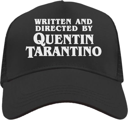 Functon+ skriven och regisserad av Quentin Tarantino nätbaksida truckerkeps justerbar snapback-keps ledig svart, Svart, en storlek