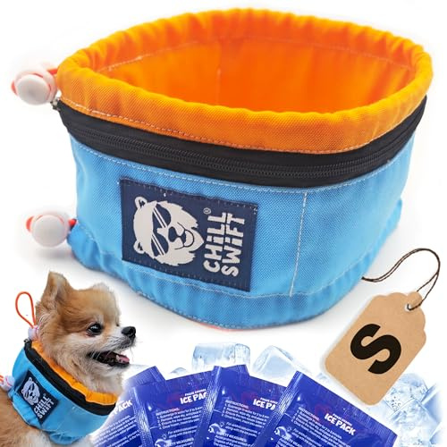 Cooling Collar for Dogs - Ice Bandana with 16 PCM Ice Packs & Carry Bag