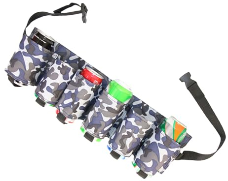 Osdhezcn Étui de ceinture de bière pouvant contenir 6 bouteilles de bière - Pochette pour femme et homme - Ceinture réglable - Sac de rangement pour boissons