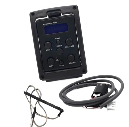 Tonabnehmer-Set für Akustikgitarre 4-Band Pickup EQ Preamp Mit Tuner Für Akustikgitarre Mit Einem Lautstärkeregler