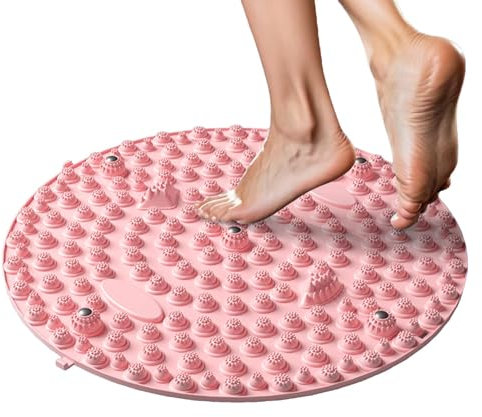 Wezalget Fußmassagematte | Tragbare Fußmassage-Akupressurmatte Rutschfestes Fußreflexzonenmassage-Pad Anti-Ermüdungsmatte für Füße mit 5 eingebetteten Magneten | zum Gehen und langen Sitzen