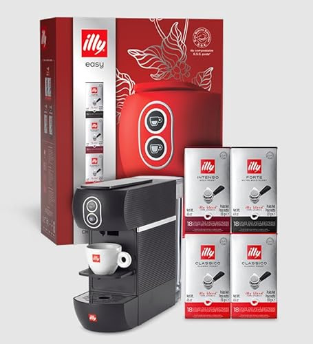 illy XMAS BUNDLE MACCHINA A CIALDE NERA EASY CON 72 CIALDE