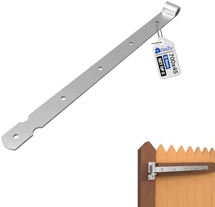 GeZu Impex® charnières de portail Galvanoplastie Lot de 2 700 mm penture bud lourde gond sur platine
