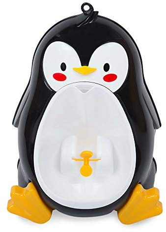 Okeeyseda Baby Boy Potty Toilet Training Penguin Bambini Stand Orinatoio Verticale Ragazzi Pipì Neonato Nero Fissato al Muro