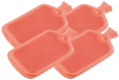 PEARL Bettwärmer-Flaschen: 4er-Set Wärmflaschen, Größe XXL, rot, 2,3 Liter (Wärmekissen, Wärmeflaschen, Füße)