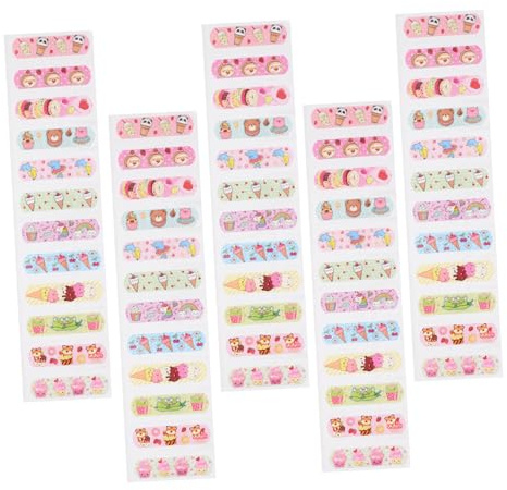 FRCOLOR Vendajes Adhesivos para Niños, Parches de Pe Transpirables E Impermeables, 50 Piezas, Cómodos y Suaves, para Heridas Pequeñas y Uso Diario Estilo Aleatorio | Transpirables E Impermeables, Fáciles de Pegar, sin Irritar la Piel, Parches Desechables para Heridas Estilo Aleatorio