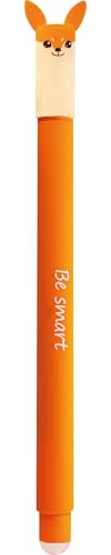 Radierbarer Gelstift Blau mit Kawaii Tier-Design - Löschbarer Kugelschreiber 0.7mm für Schule, Büro & Kreatives Nachfüllungen - Löschbaren Gelstiften für Kinder Studenten (Fuchs)