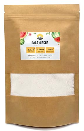 Elektrolyte ohne Zucker I Fastenmische - Natrium Magnesium & Kalium für Iso Getränk zur Unterstützung vom Elektrolytgleichgewicht beim Fasten I Fastensalze Geschmack Wassermelone 200g