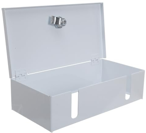 HAMPPLIES Lockable Socket Cover Box for Type Electrical Outlets Weatherproof Plug Protector with Secure Lock for Indoor and Outdoor Use Easy Installation Proofing and Theft Prevention