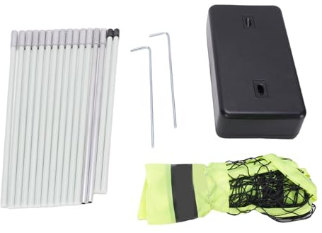 aqxreight Bärbart Badmintonnät Fristående Nät med Inställning för Bakgård, Strand och Utomhusspel Reglering Storlek Sportnät (Grön)