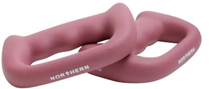 NORTHERN Hand Dumbbells Pair, Dusk Pink D-Shaped Boxing Exercise Weights 0.5kg–4kg, Home Gym Strength Training Weights for Fitness, Aerobics, Yoga & Toning