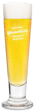 Leonardo Bierglas mit individueller Gravur - der Beste der Welt - Pilsglas 0,3 L