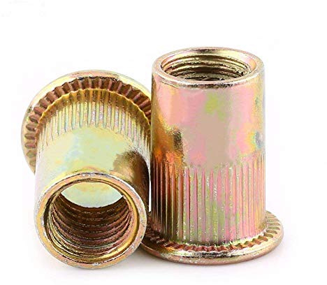 Lot de Ecrous de Rivet Insert Filetage Métrique en Acier au Carbone Zingué (M12 × 20pcs)