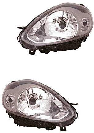 Scheinwerfer Set links & rechts Hauptscheinwerfer Frontscheinwerfer Halogen H4 mit Glühlampe für Model Punto Evo 199_