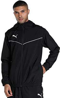 Puma Herren teamRISE All Weather Jacket Trainingsjacke, Black White, M
