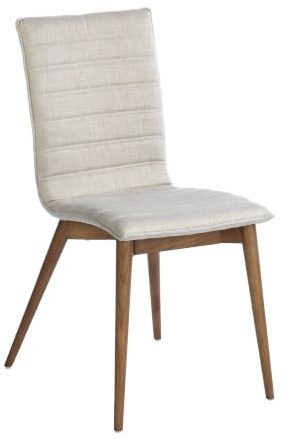 Angel Cerda – Silla Comedor Tapizada en Tela | Sillas Comedor Modernas, Diseño Minimalista, Elegante | 49 x 56 x 90 cm, Patas de Madera Nogal | Cómoda, para Comedor, Salon