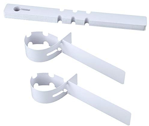 KINGLAKE 100 Stück Pflanzenschilder Pflanzenstecker, Schlaufenetiketten Pflanzenetiketten zum Beschriften Wetterfest Outdoor,Baum Beschriftung kunststoff, Pflanzenetiketten Hängen, 2x21CM, Weiß