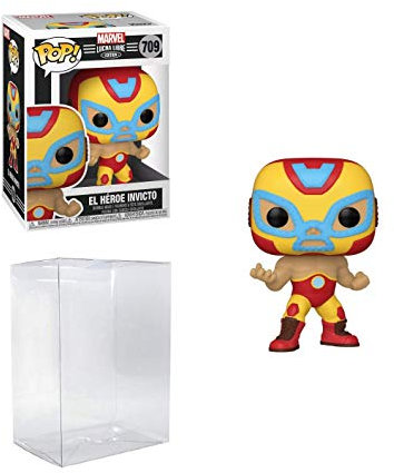 Iron Man El Heroe Invicto Pop #709 Pop Marvel Luchadores Vinyl Figure (Bundled with EcoTek Protector to Protect Display Box)