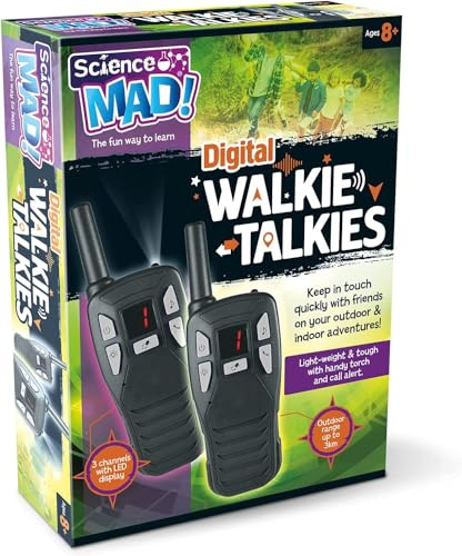 Science Mad Digital Walkie Talkies - Kids Fun 2 Way Radio Phone Toy