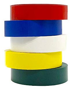 Cinta aislante, cinta impermeable de PVC de color resistente a altas temperaturas, cinta aislante-Amarillo-1 piezas