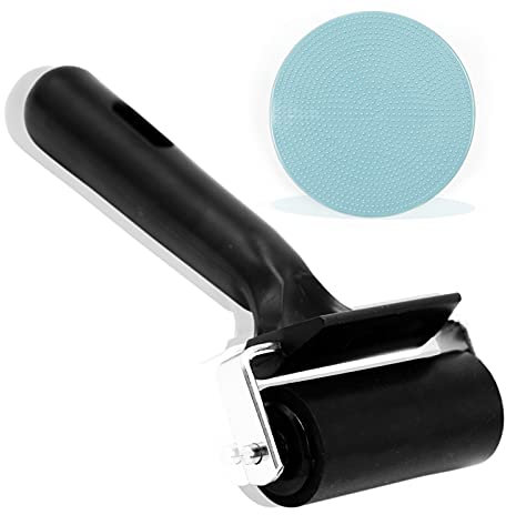 2Inch Rubber Brayer Roller & Plastic Stamp Making Pressure Plate for Printmaking, Great for Gluing Application for Printmaking, Great for Gluing Application