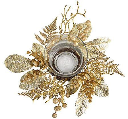 Nearly Natural Künstlicher Kandelaber, 25,4 cm, goldfarben