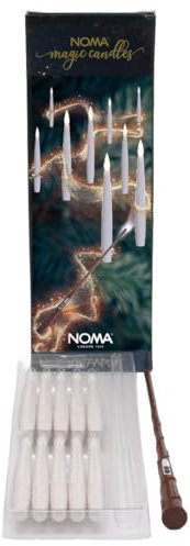 Noma Magic Candles with Wand Remote, 10 x Hanging Candles, White