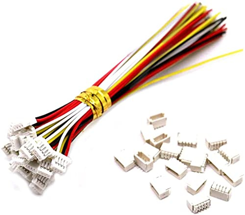JST, Connettore Mini Micro Sh da 1.0 mm, a 4-Pin, Spina Maschio con cavo da 150 mm e femmina, 20 pezzi