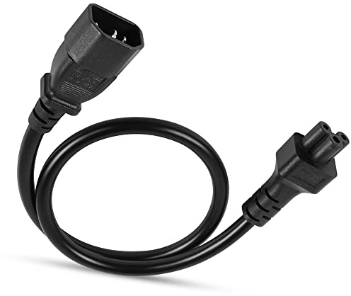YAODHAOD IEC 320 C14 zu C5 Netzadapterkabel 50CM,2.5A 250V IEC 3-poliger Männlich zu Mickey Mouse 3-Poliger Weiblich Netzteil,für Mickey Mouse Laptop Konverter (C14 zu C5)