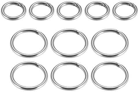 QUARKZMAN Insgesamt 11 Stück 201 Edelstahl O-Ringe geschweißte runde Ringe 20mm 30mm AD