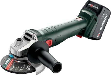 metabo Akku-Winkelschleifer W 18 7-125 - 18 V, 125 mm Scheibe - Überlastschutz, Sanftanlauf, leistungsstark und vielseitig für Profis und Heimwerker - Inkl. 2 x Akkupack 4.0 Ah, Ladegerät und metaBOX