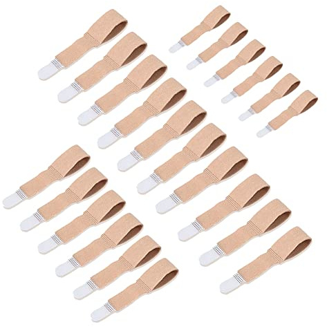 Qutsvosh 20 Stück Zehen-Fingerglätter, Hammer, Tape, Hallux Valgus Korrektor, Zubehör, Werkzeug