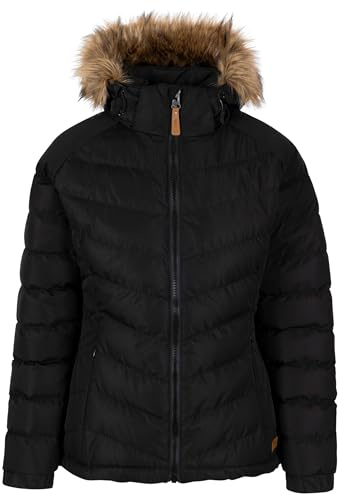 Trespass Nadina Women's Padded Hooded Casual Jacket Black/Black Size - 18