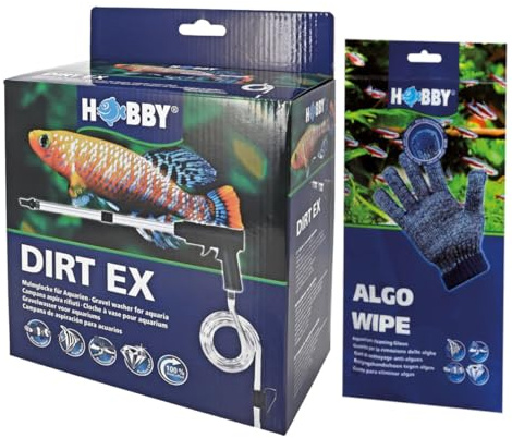 Hobby Dirt Ex Mulmglocke mit Selbst-Ansaugung + Algo Wipe Aquariumhandschuh