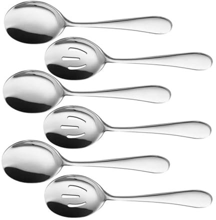 OUNONA 6St Gemeinsamer Löffel aus Edelstahl Babylöffel aus Metall Edelstahl- L?ffel Suppenlöffel küchenlöffel Besteck Salatlöffel Restaurantlöffel Universal- Geschirr