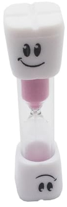 TOPBATHY Timer a Sabbia Per Spazzolino Da Denti Bambini, 3 Minuti, Design Rosa Sorridente, Supporto Abitudini Dentali, Decorazione Per Scrivania
