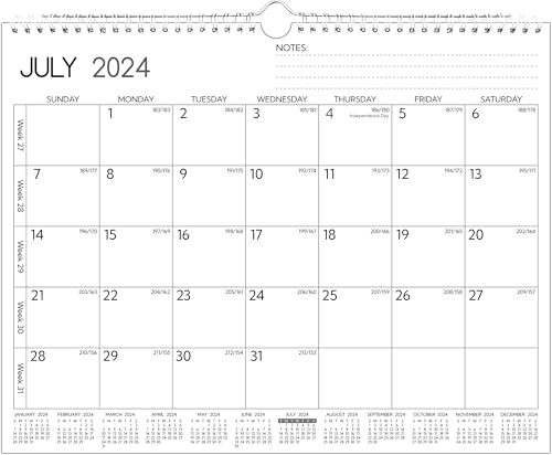 Wandkalender 2024-2025, Weiß