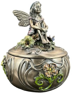 57 SPECIAL REPLICAS Skulptur Deko SECESSIONSBOX MIT Engel Bronze Figur als Geschenk für Wohnzimmerdekoration Figuren Deko