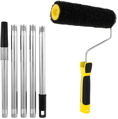 9inch Plaster Roller, Drywall Compound Roller, Drywall Textured Roller with Comfort Ergonomic Handle, Manual Applying Putty Roller Brush for Wall and Ceiling Surface